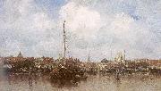 Maris, Jacob Dutch Town on the Edge of the Sea Spain oil painting reproduction